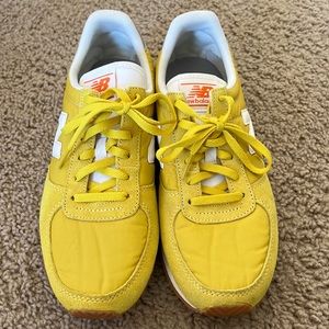 new balance classics: mustard yellow